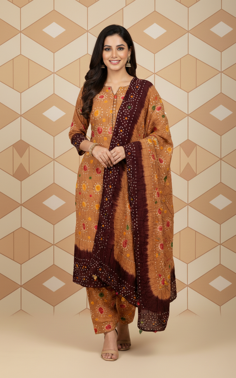 MAROON SKIN, LINEN 3PC SUIT, FRONT VIEW